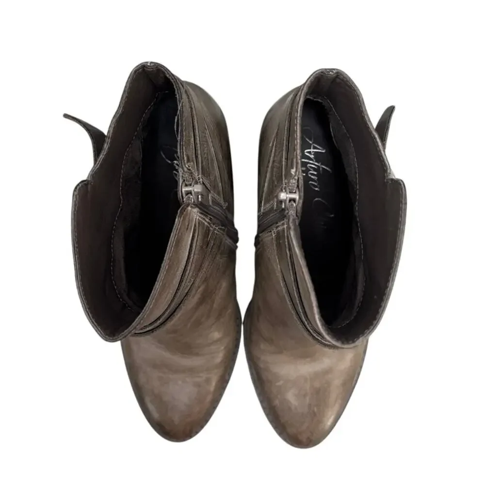Arturo Chiang Sanyo Gray Distressed Leather 3